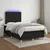 Vidaxl Box spring postelja z vzmetnico LED črna 120x190 cm blago