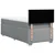 VIDAXL Box spring postelja z vzmetnico svetlo siv 100x200 cm blago