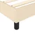 Vidaxl Box spring postelja z vzmetnico krem 140x200 cm blago