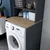 Hanah Home KD101 Ormarić za veš mašinu, Crni