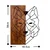 Wallity Zidna dekoracija Wolf1, 45.5x58 cm, Smeđe boje