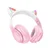 hoco. Bežične stereo slušalice, Bluetooth v5.3, 400mAh - W42 Cat Ears, Cherry Blossom
