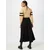 Womens viscose midi skirt black