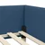Vidaxl Kotna postelja Modra 90 x 200 cm Blago