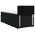 vidaXL Postelja boxspring z vzmetnico Črna 90 x 200 cm Blago