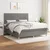 Vidaxl Box spring postelja z vzmetnico temno siva 160x200 cm blago
