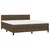 Vidaxl Box spring postelja z vzmetnico LED temno rjava 160x200cm blago