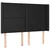 Vidaxl Box spring postelja z vzmetnico LED črna 140x190 cm um. usnje