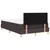 Vidaxl LED Box Spring Postelja Temno rjava 120 x 190 cm blago