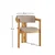 Hanah Home Trpezarijska stolica 58x76x49cm Hrast-Krem