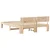 vidaXL posteljni okvir s headboardom 140 x 200 cm trden borov les