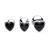 Booty Sparks Black Heart Gem Anal Plug Medium