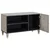 TV ormar s policom Siva 80 x 33 x 46 cm Čvrsto drvo manga