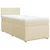 Vidaxl Box spring postelja z vzmetnico krem 80x200 cm blago