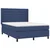 Vidaxl Box spring postelja z vzmetnico moder 140x190 cm blago