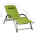 vidaXL 310532 Sun Lounger with Pillow Textilene Green