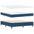 LED Box Spring Krevet s madracem Plava 180 x 200 cm tkanina