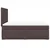 Vidaxl Box spring postelja z vzmetnico temno rjav 140x190 cm blago