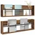 Polica za časopise s policom 2 pcs Staro drvo 100 x 12 x 30 cm