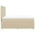 Vidaxl Box spring postelja z vzmetnico krem 140x200 cm blago