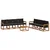Set vanjskih sofa s jastukom 9 pcs Prirodna i crna