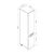 Hanah Home kuhinjski element Minar 3465, 40 cm, beli / dore