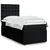 vidaXL vidaXL Box spring postelja z vzmetnico črna 80x200 cm blago, (21308204)