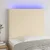 Vidaxl LED posteljno vzglavje krem 80x5x118/128 cm blago