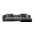 Atelier del Sofa Ugaona garnitura na razvlačenje N-Line Right, 265 x 185 x 95 cm, Tamnosiva