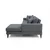 Atelier del Sofa Ugaona garnitura Nordic 90x85x303cm Tamnosiva
