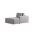 Atelier del Sofa Ugaona garnitura Pirlo 145x43x206cm Svetlosiva