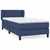 Vidaxl Box spring postelja z vzmetnico modra 80x200 cm blago