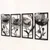 Wallity Zidna dekoracija Blossom-APT573MS, 95x46 cm, 1.5 mm, Crna