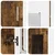 Highboard s policom FLORIN Dimljeni hrast 60 x 35 x 182 cm