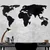 Wallity World Map Silhouette Zidna dekoracija, 85x170cm