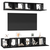 Set TV komoda Zidne 5 pcs Crni hrast Konstruirano drvo
