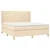 vidaXL vidaXL Box spring postelja z vzmetnico krem 180x200 cm blago, (20894336)