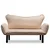 Atelier del Sofa Dvosed na razvlačenje Chatto 140x70x65cm Krem