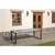 IWHOME Elegantni Vrtni Set POSEIDON - Antracit Miza + 6 Stolov MADRID