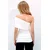 Trend Alacati Stili Ženska bluza bez rukava Alc-X13468, Brod izrez, Bela