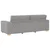 Vidaxl Trosed kavč sive barve 220x78x84 cm blago