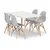 MILANO STO 120x80 cm + Milano set 4 stolice SVETLO SIVA