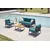 Hanah Home Baštenska garnitura Rio 185x81x80cm Petrolej