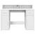 Radni stol LED bijeli 120 x 55 x 91 cm od konstruiranog drva