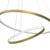 LED luster na sajli HOOP LED/51W/230V prečnik 60 cm 4000K zlatni