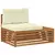 Set vanjskih sofa s jastukom 6 Komad Prirodna i krem