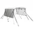 Tenda bimini s 3 luka i mrežastim zidovima 183x(154-167)x137 cm