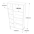 Hanah Home Polica 72x133,6x25,5cm Bež-Antracit