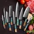 Damaskasti kuhinjski nož SH-39329 - Santoku / Plava KP39329