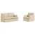 Set sofe 2 pcs Krema 162 x 80 x 85 cm tkanina
